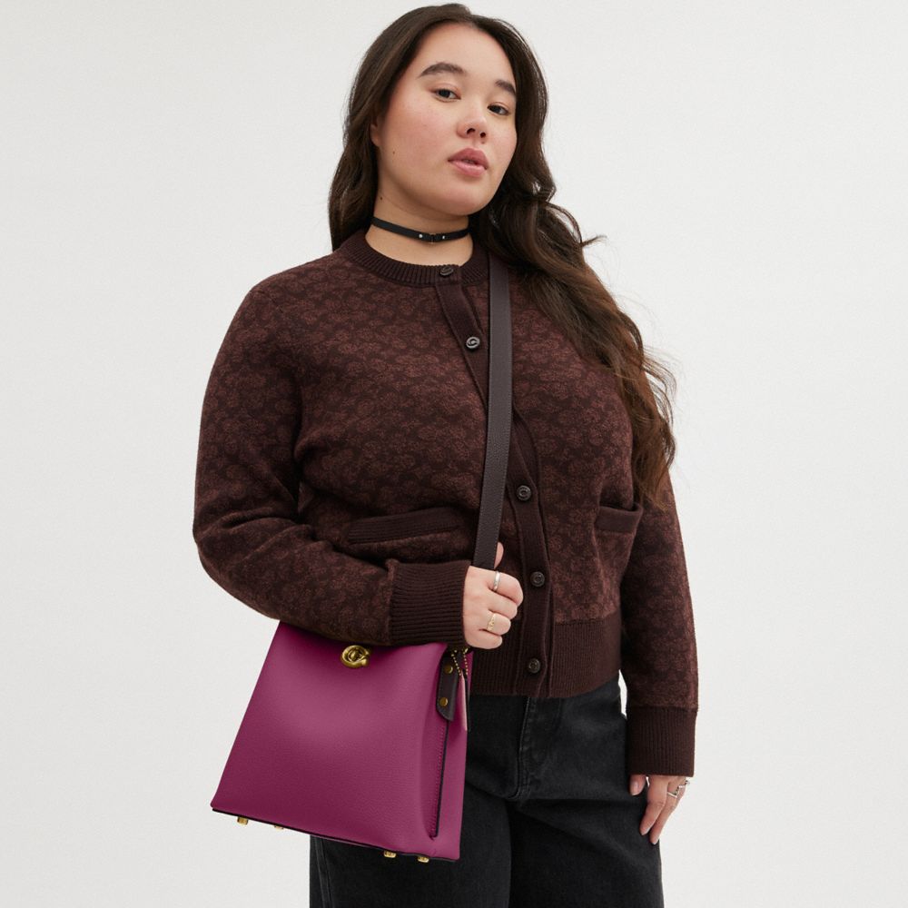 COACH®,Willow Bucket Bag In Colorblock With Signature Canvas Interior,