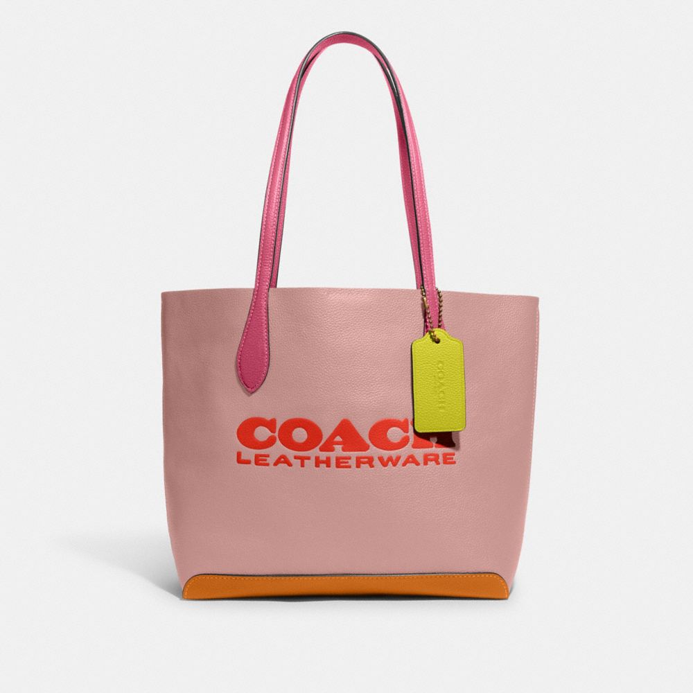 Coach Oversized Leather Tote Bag - Black Size