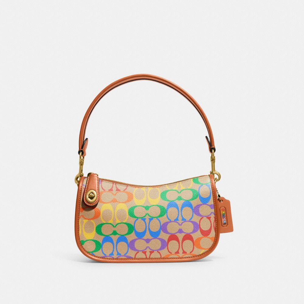 Swinger Bag In Rainbow Signature Canvas