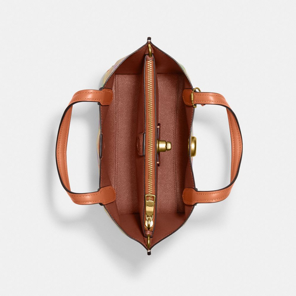 Cabas Willow 24 en toile signature arc-en-ciel