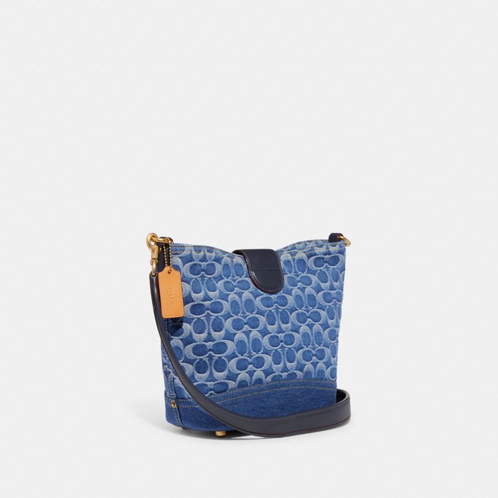 Coach town bucket bag denim hot sale