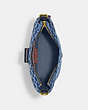COACH®,TALI BUCKET BAG IN SIGNATURE DENIM,Smooth Leather,Medium,Brass/Indigo Midnight Navy Multi,Inside View,Top View