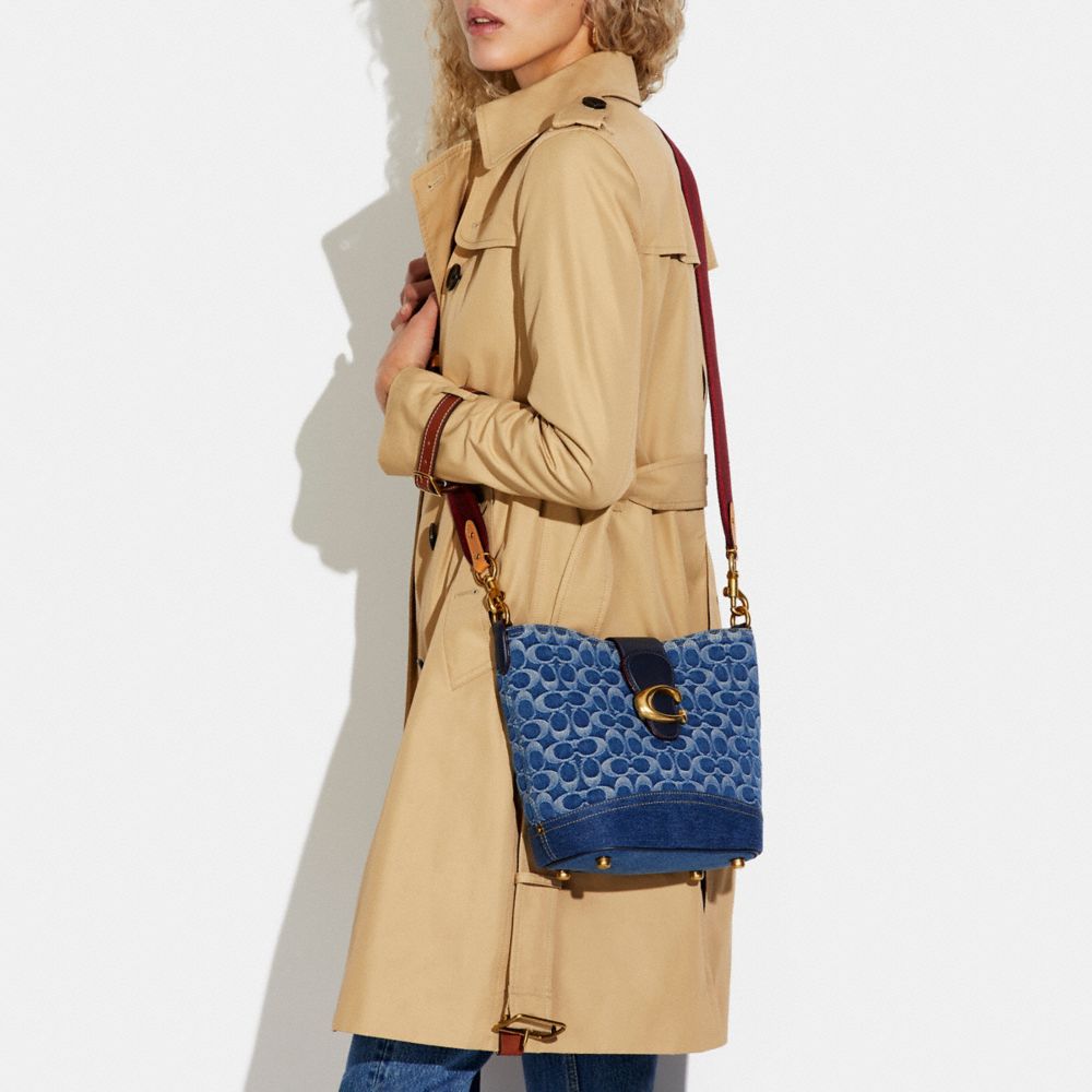 Coach denim discount bucket bag