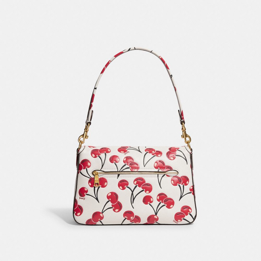 Coach Soft Tabby Shoulder Bag With Cherry Print Chalk/Multicolor