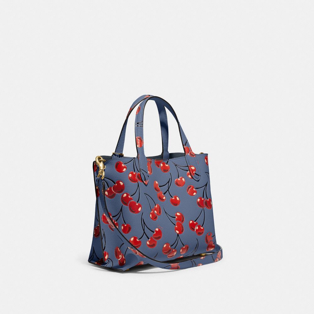 Willow Tote Bag 24 With Cherry Print