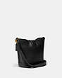 COACH®,TALI BUCKET BAG,Smooth Leather,Medium,Brass/Black,Angle View