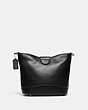 COACH®,TALI BUCKET BAG,Smooth Leather,Medium,Brass/Black,Back View