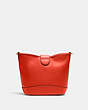 COACH®,TALI BUCKET BAG,Smooth Leather,Medium,Brass/Red Orange,Back View