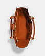 COACH®,THEO TOTE,Smooth Leather,X-Large,Brass/Canyon,Inside View,Top View