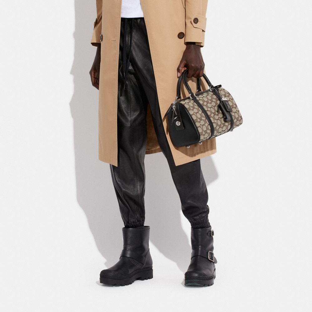 COACH®,Ruby Satchel 25 In Signature Textile Jacquard,,Detail View