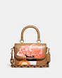 COACH®,COACH X TOM WESSELMANN ROGUE TOP HANDLE BAG,Glovetanned Leather,Mini,Brass/Light Camel,Front View