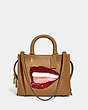 COACH®,COACH X TOM WESSELMANN ROGUE BAG 25,Glovetanned Leather,Medium,Brass/Light Camel,Front View