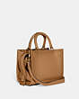 COACH®,COACH X TOM WESSELMANN ROGUE BAG 25,Glovetanned Leather,Medium,Brass/Light Camel,Angle View