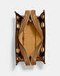 COACH®,COACH X TOM WESSELMANN ROGUE BAG 25,Glovetanned Leather,Medium,Brass/Light Camel,Inside View,Top View
