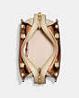 COACH®,COACH X TOM WESSELMANN ROGUE BAG 25,Glovetan Leather,Medium,Brass/Ivory,Inside View,Top View