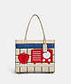 COACH®,COACH X TOM WESSELMANN CASHIN CARRY TOTE 22,Glovetanned Leather,Medium,Brass/Ivory,Front View