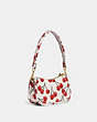 COACH®,SWINGER BAG 20 WITH CHERRY PRINT,Glovetanned Leather,Small,Brass/Chalk,Angle View