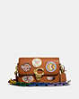 COACH®,STUDIO SHOULDER BAG 19 WITH PATCHES,Glovetanned Leather,Mini,Brass/Hazelnut Multi,Front View