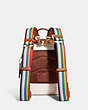 COACH®,CHARTER BACKPACK 18 WITH PATCHES,Pebble Leather,Small,Brass/Chalk Multi,Back View