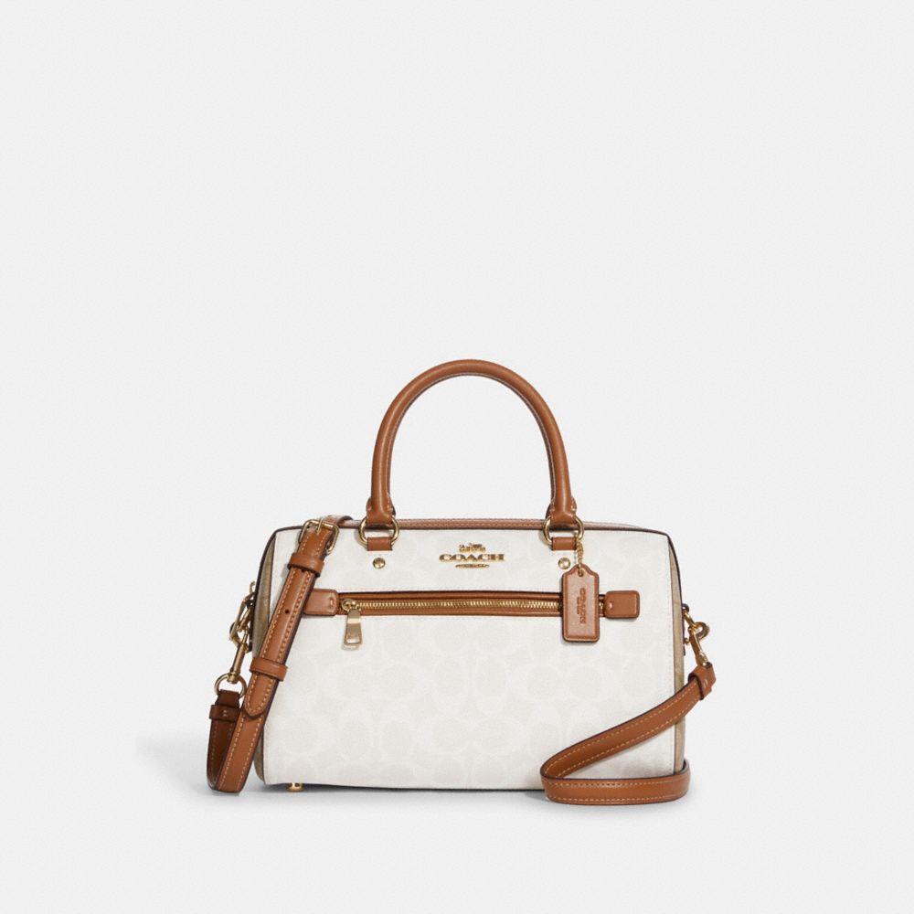 COACH®  Rowan Satchel In Blocked Signature Canvas