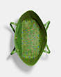 COACH®,CITY TOTE IN BLOCKED SIGNATURE CANVAS,X-Large,Im/Neon Green,Inside View,Top View