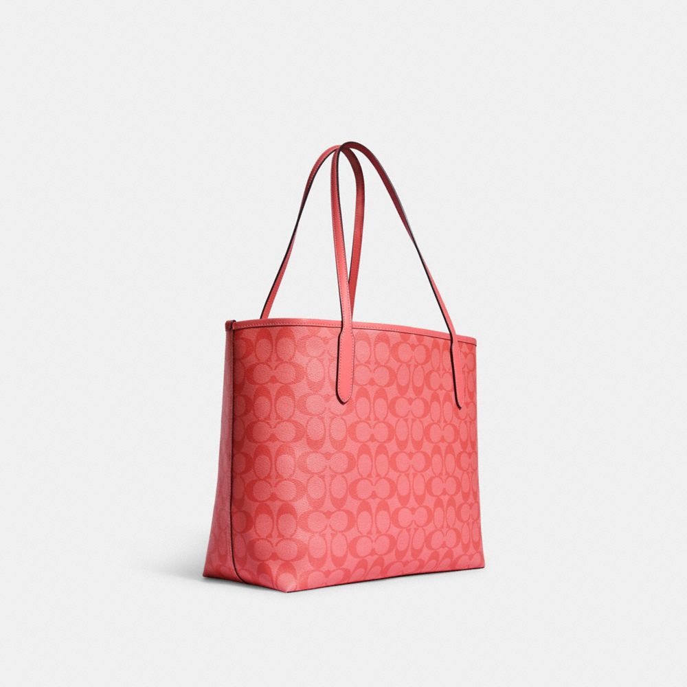 COACH® | City Tote In Blocked Signature Canvas