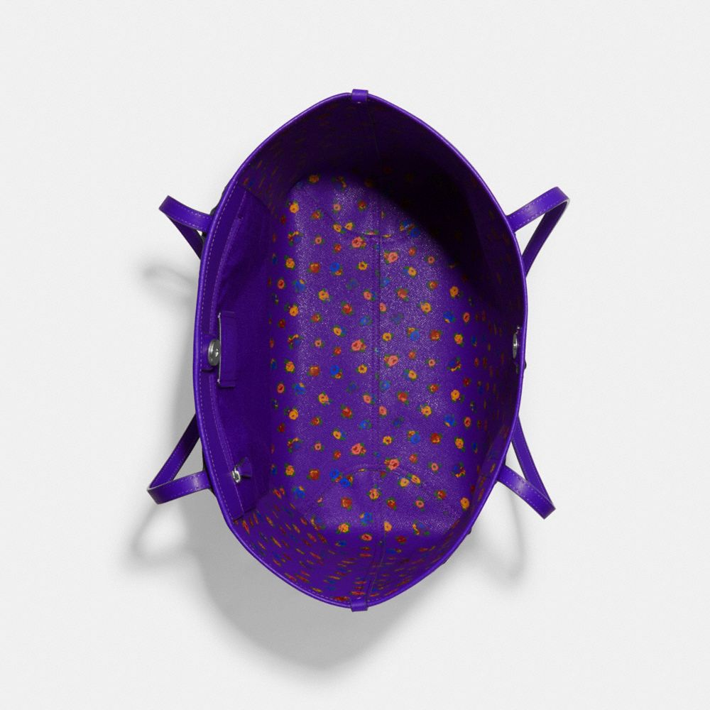 COACH®,City Tote Bag In Blocked Signature Canvas,,Inside View,Top View