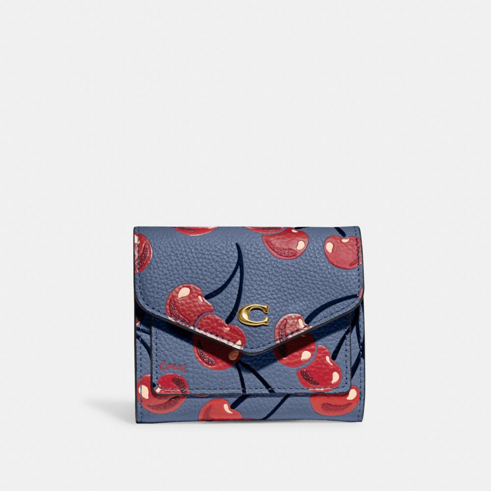 Coach Outlet Wyn Small Wallet With Cherry Print in Red