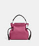 COACH®,ANDY CROSSBODY WITH HORSE AND CARRIAGE,Leather,Large,Silver/Light Raspberry Multi,Front View