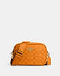 COACH®,JAMIE CAMERA BAG IN BLOCKED SIGNATURE CANVAS,Medium,Im/Light Orange,Front View