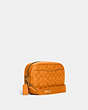 COACH®,JAMIE CAMERA BAG IN BLOCKED SIGNATURE CANVAS,Medium,Im/Light Orange,Angle View