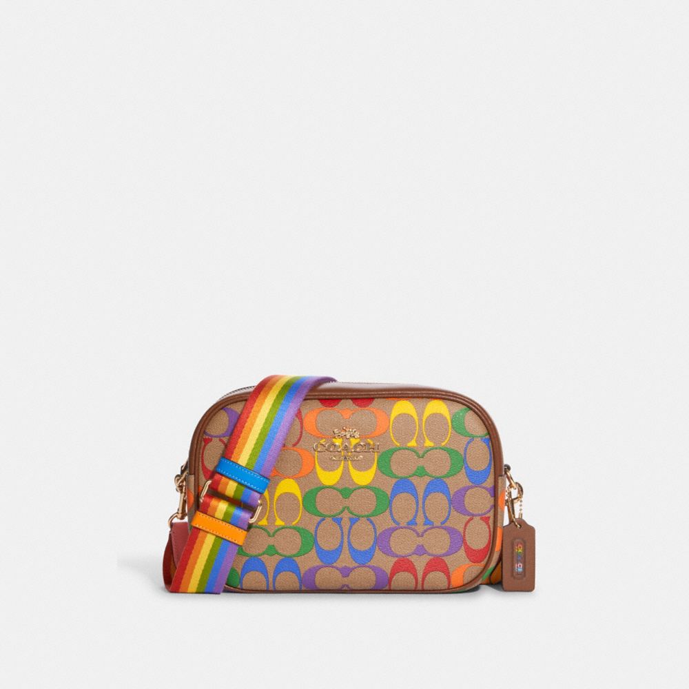 COACH Jes Crossbody Bag 20 In Rainbow Signature Canvas