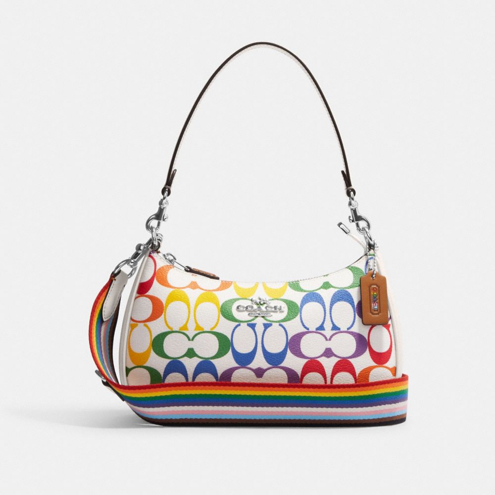 COACH®  Teri Shoulder Bag In Rainbow Signature Canvas