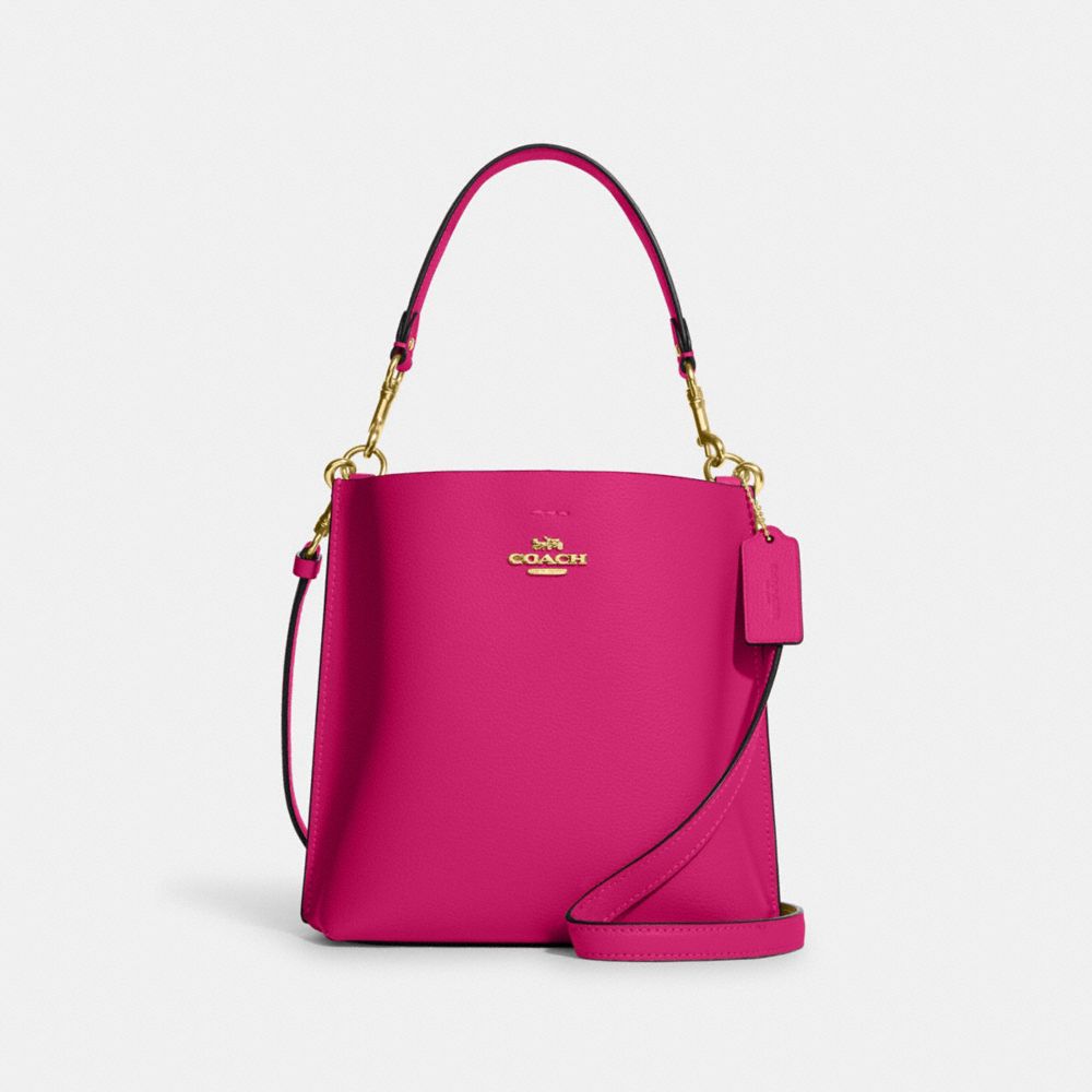 COACH 91122 - TOWN BUCKET BAG - GOLD/WASHED MAUVE