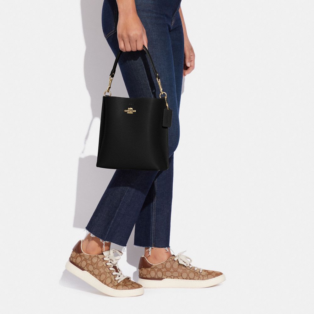 COACH®,Mollie Bucket Bag 22,Leather,Crossbody,Gold Metal,Casual,,Detail View