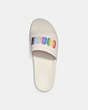COACH®,SLIDE WITH RAINBOW COACH,canvas,Chalk,Inside View,Top View