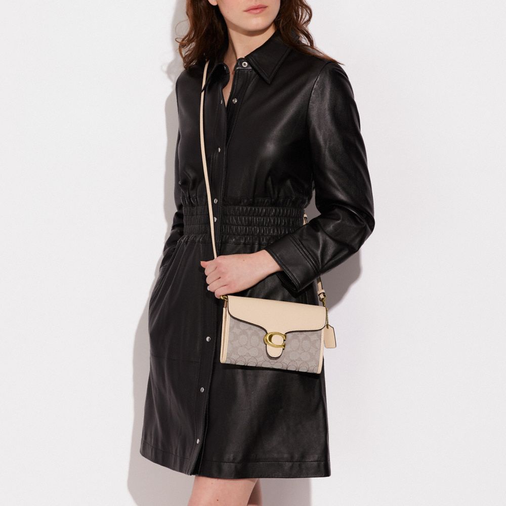 Tabby Chain Clutch In Signature Jacquard