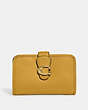 COACH®,TABBY MEDIUM WALLET,Smooth Leather,Mini,Brass/Yellow Gold,Front View