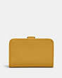 COACH®,TABBY MEDIUM WALLET,Smooth Leather,Mini,Brass/Yellow Gold,Back View