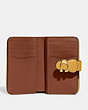 COACH®,TABBY MEDIUM WALLET,Smooth Leather,Mini,Brass/Yellow Gold,Inside View,Top View