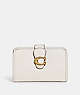 COACH®,TABBY MEDIUM WALLET,Smooth Leather,Mini,Brass/Chalk,Front View