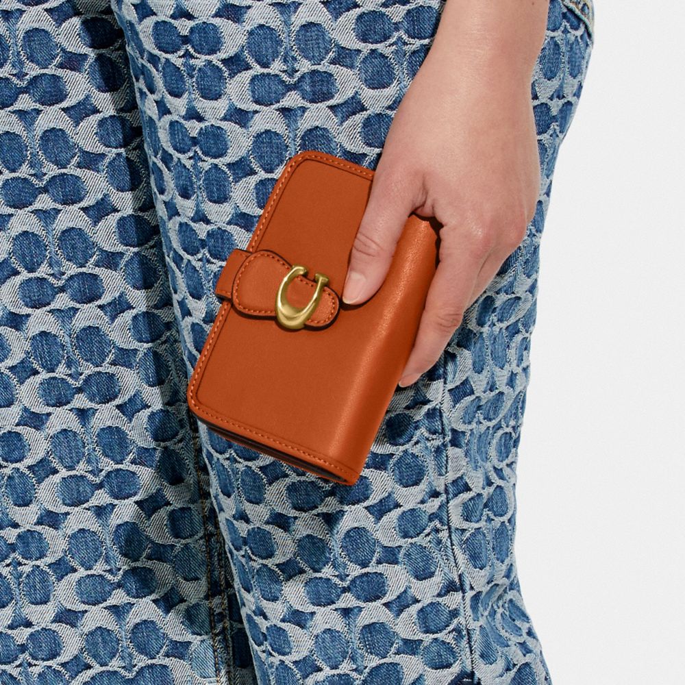 COACH®,Tabby Medium Wallet,Leather,Bi Fold,Metal,Logo,Casual,,Detail View