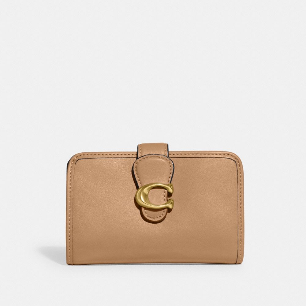 COACH®,Tabby Medium Wallet,Leather,Bi Fold,Metal,Logo,Casual,,Front View