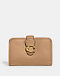 COACH®,TABBY MEDIUM WALLET,Smooth Leather,Brass/Toffee,Front View