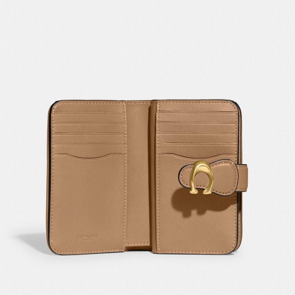 COACH®,Tabby Medium Wallet,Leather,Bi Fold,Metal,Logo,Casual,,Inside View,Top View