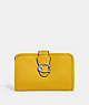 COACH®,TABBY MEDIUM WALLET,Smooth Leather,Mini,Silver/Canary,Front View