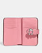 COACH®,TABBY MEDIUM WALLET,Smooth Leather,Mini,Silver/Flower Pink,Inside View,Top View