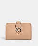 COACH®,PORTEFEUILLE MOYEN TABBY,Cuir lisse,Argent/Chamois,Front View