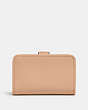 COACH®,TABBY MEDIUM WALLET,Smooth Leather,Mini,Silver/Buff,Back View