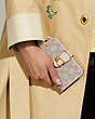 COACH®,TABBY MEDIUM WALLET IN SIGNATURE JACQUARD,Smooth Leather,Mini,Brass/Stone Ivory,Detail View